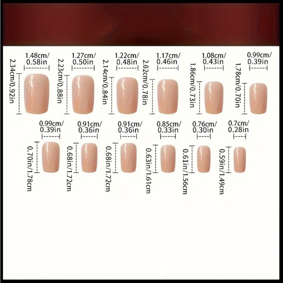 NWOT~ Full cover press on nails, set of 24 count - Picture 6 of 9